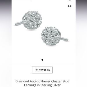 Banter Silver Diamond Stud Earrings